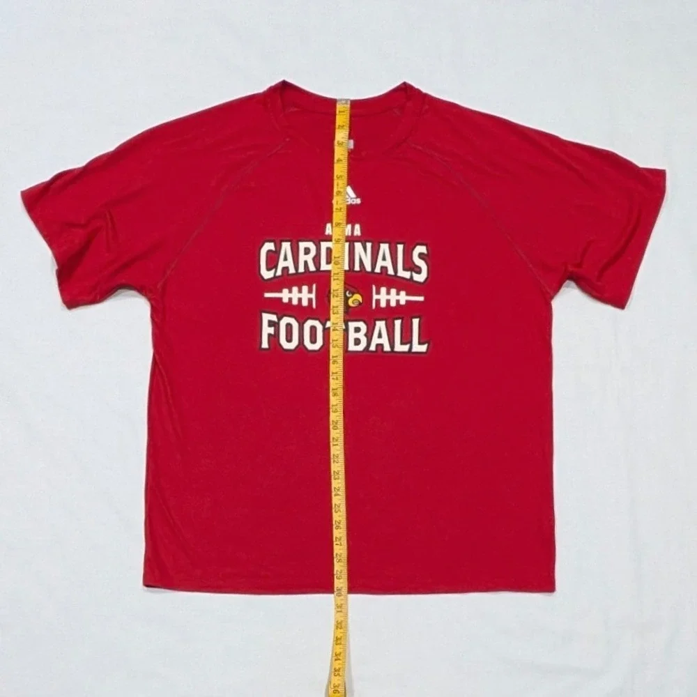 Adidas Alma Cardinals Football Climalite Red Performance T-Shirt Mens XL